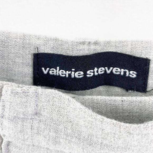 VALERIE STEVENS 90s Vintage Gray Cropped Palazzo Style Jogger Pants - Picture 7 of 10